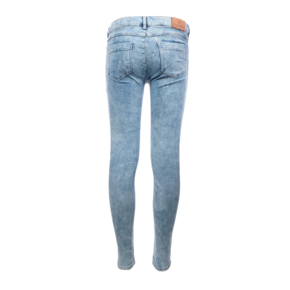 Jean Skinny Bleu clair délavé Fille Scotch & Soda La Milou vue 2