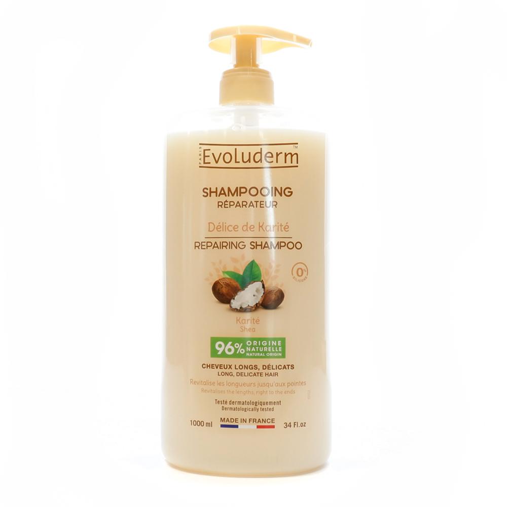 Shampooing Réparateur Délice de Karité EVOLUDERM 1L pas cher