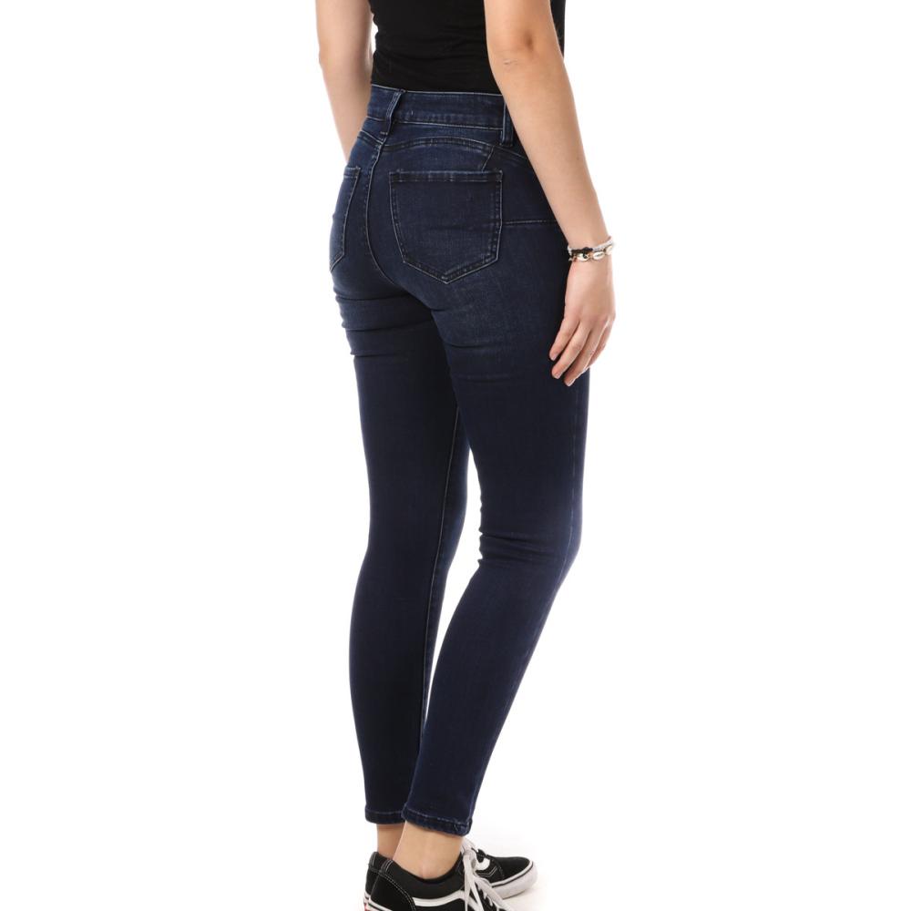 Jean Bleu Foncé Femme Monday Premium Skinny Push Up vue 2