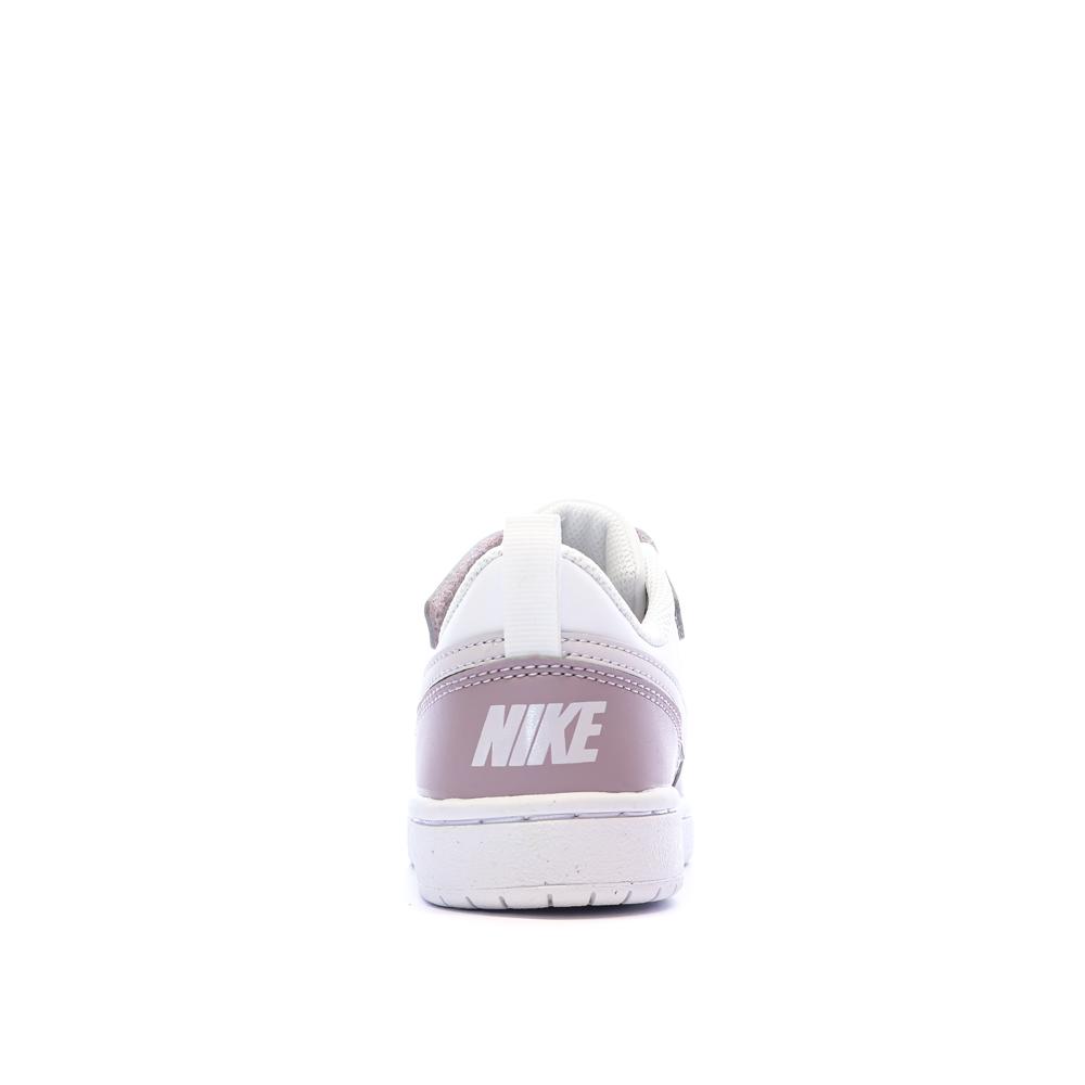 Baskets Gris/Blanc Fille Nike Court Borough Low vue 3
