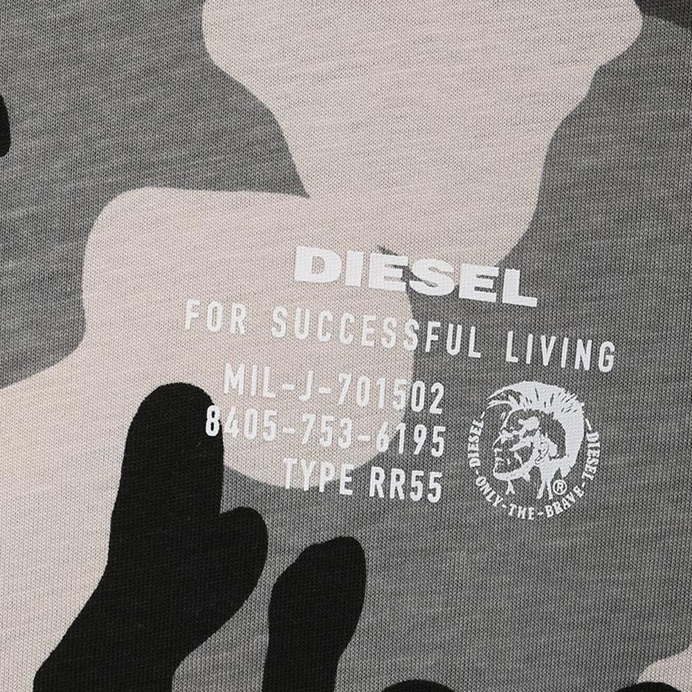 T-shirt Camouflage Gris Diesel Maglietta vue 3