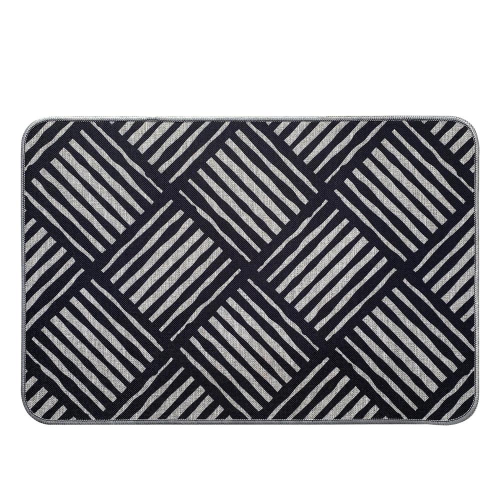 Tapis Noir/Gris à Imprimés 40x60cm Africa pas cher