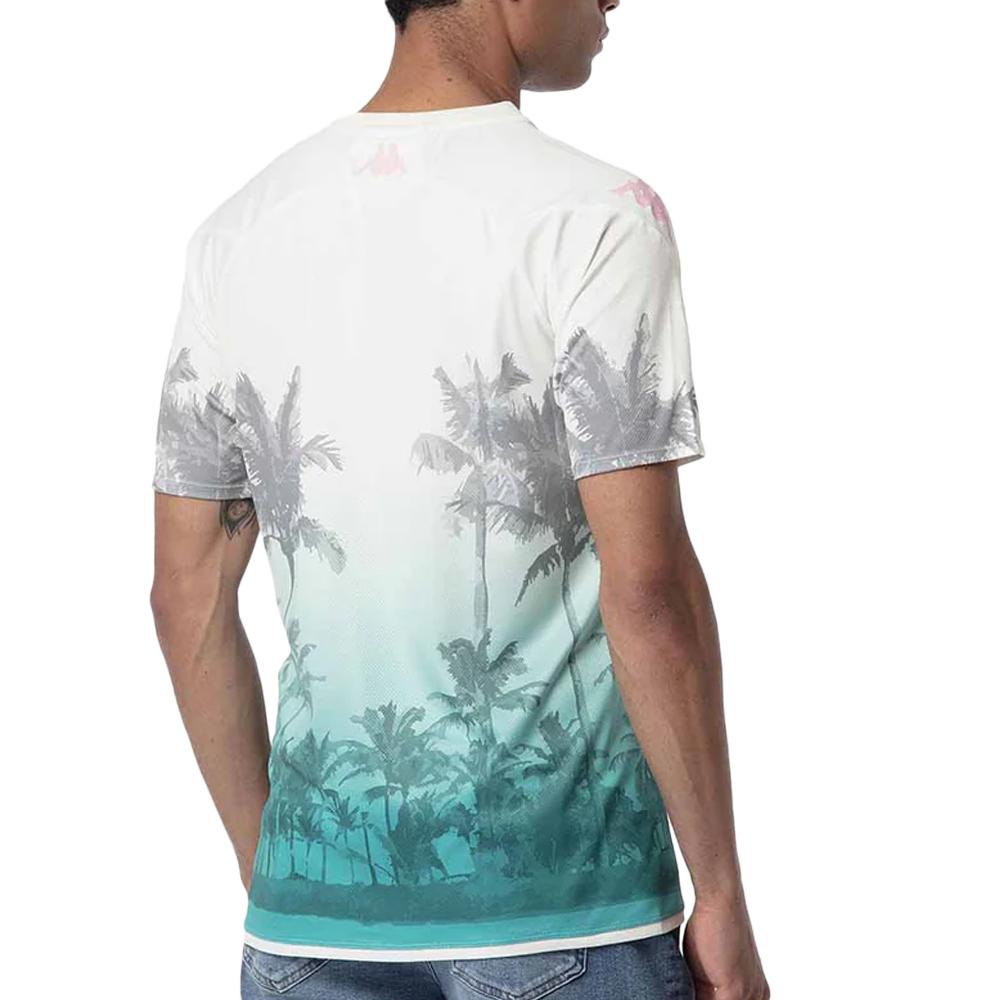 Maillot Blanc/Rose Homme Kappa Supporter Aboud Miami vue 2