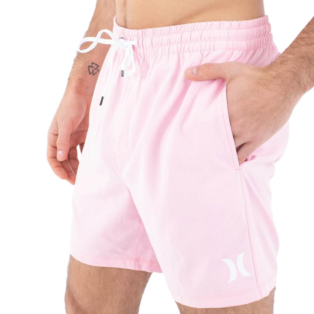 Short de Bain Rose Homme Hurley Solid pas cher