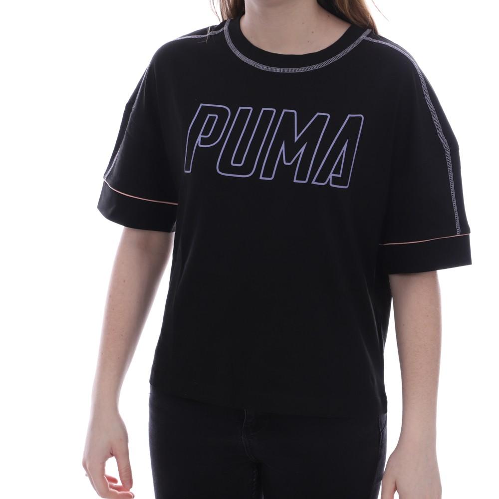 Tee shirt fitness noir femme Puma Graphic pas cher
