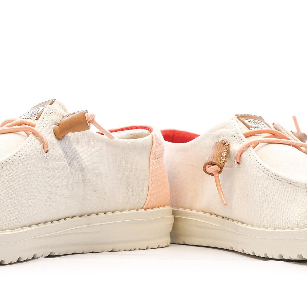 Chaussures Blanche/Orange Femme Hey Dude Wendy Stretch vue 7