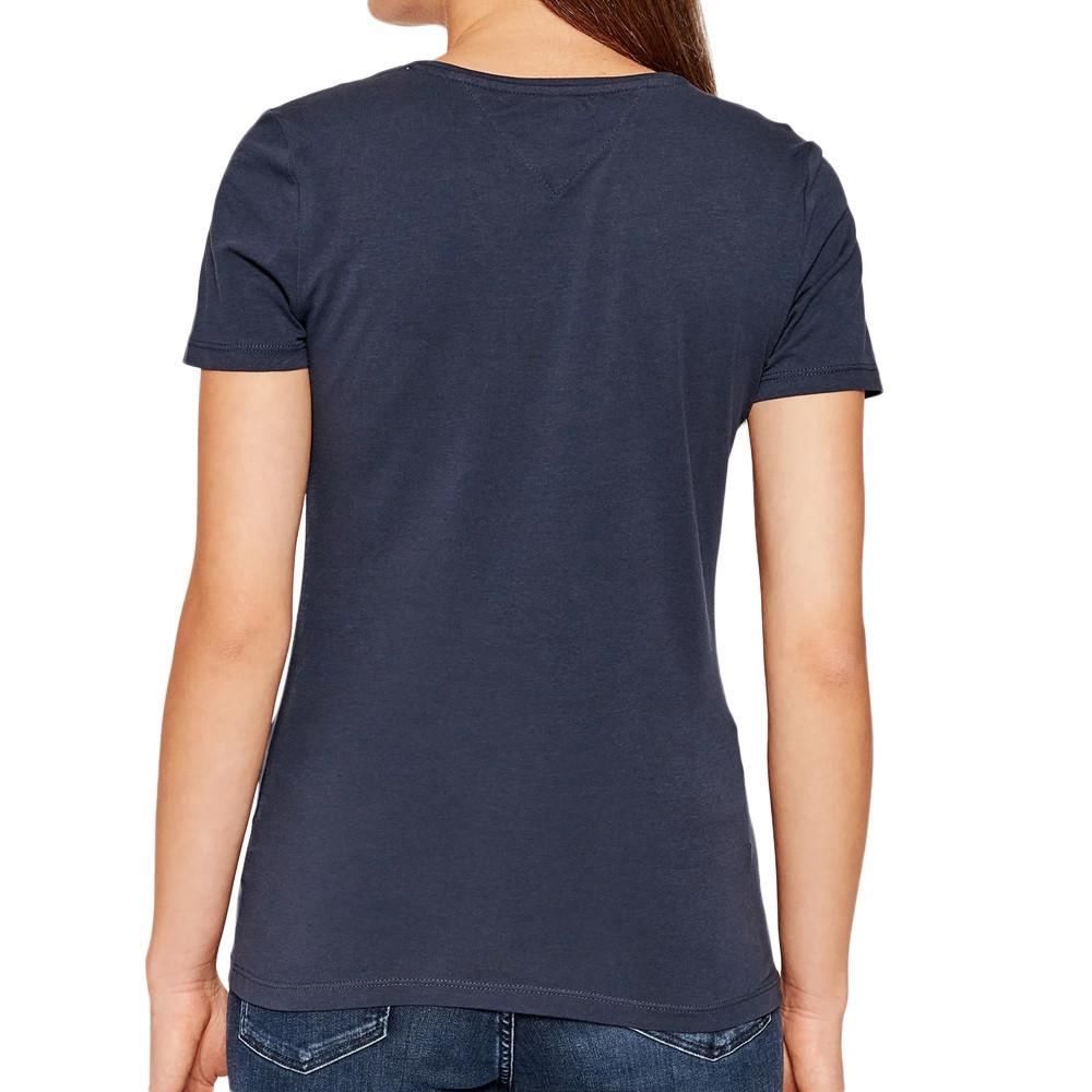 T-shirt Marine Femme Tommy Hilfiger Skinny Stretch vue 2