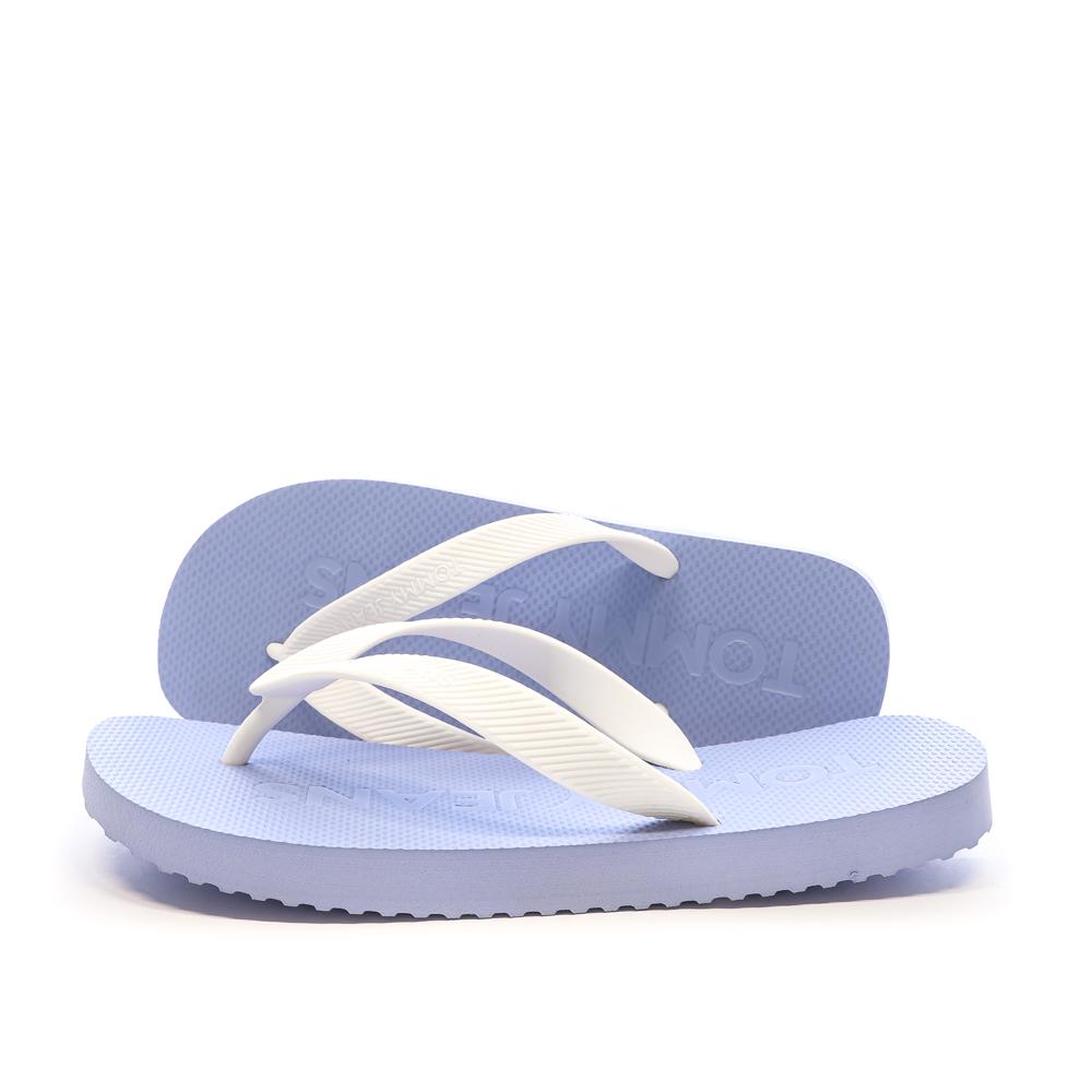 Tongs Bleu/Blanc Femme Tommy Hilfiger EN0EN02447 pas cher