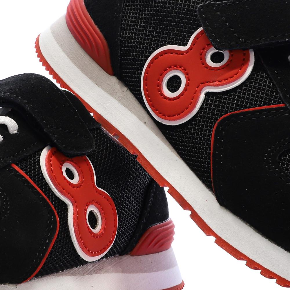 Baskets Noir/Rouge Garçon MOD8 Snooklace vue 7