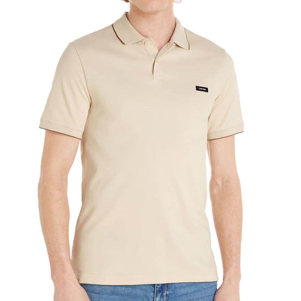 Polo Beige Homme Calvin Klein Jeans Stretch Pique pas cher