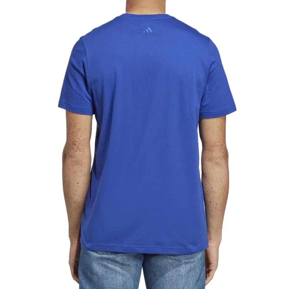 T-shirt Bleu Homme Adidas IC9279 vue 2