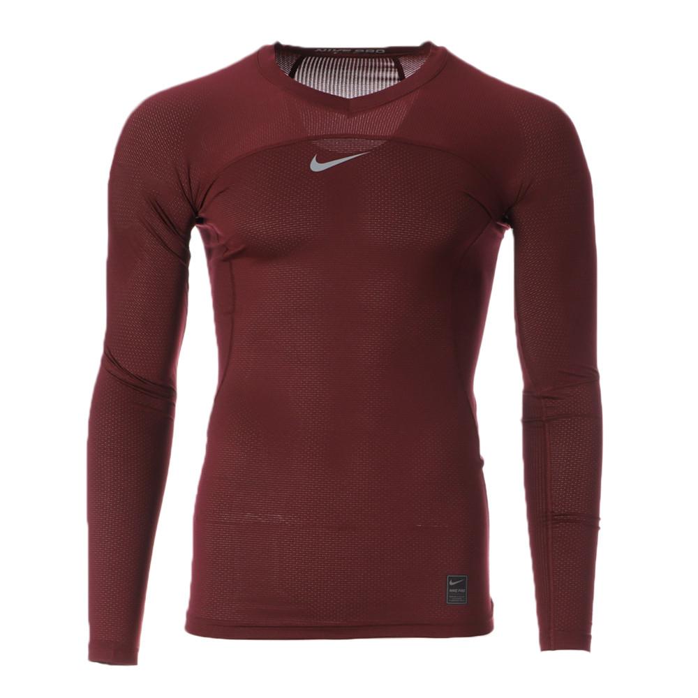 T-shirt Manches Longues Bordeaux Homme Nike Technique pas cher