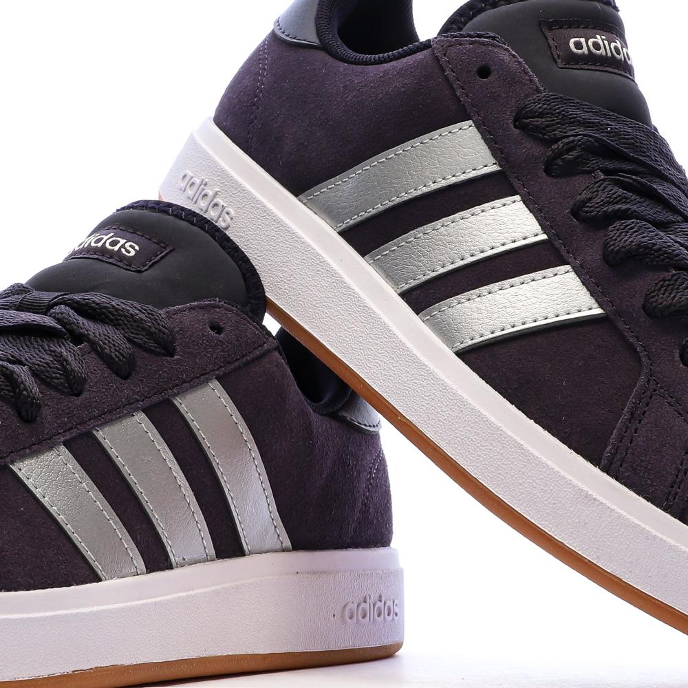 Baskets Noires Garçon Adidas Grand Court Base vue 7