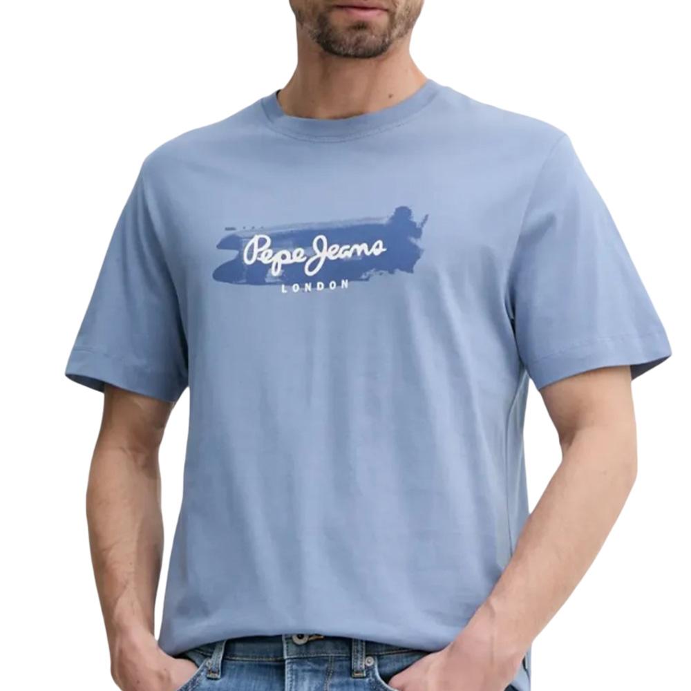 T-shirt Bleu Homme Pepe jeans Picthon- pas cher
