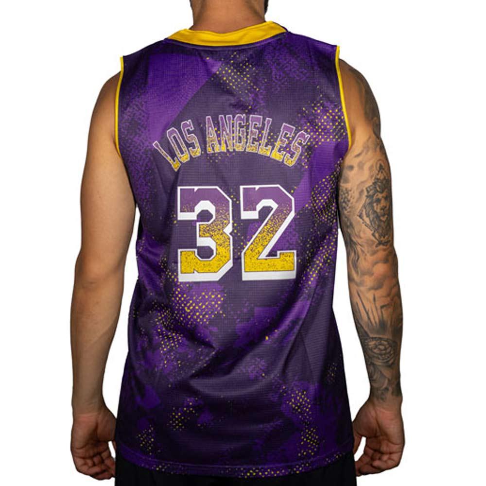 Los Angeles 32 Maillot de basket Violet Homme Sport Zone vue 2