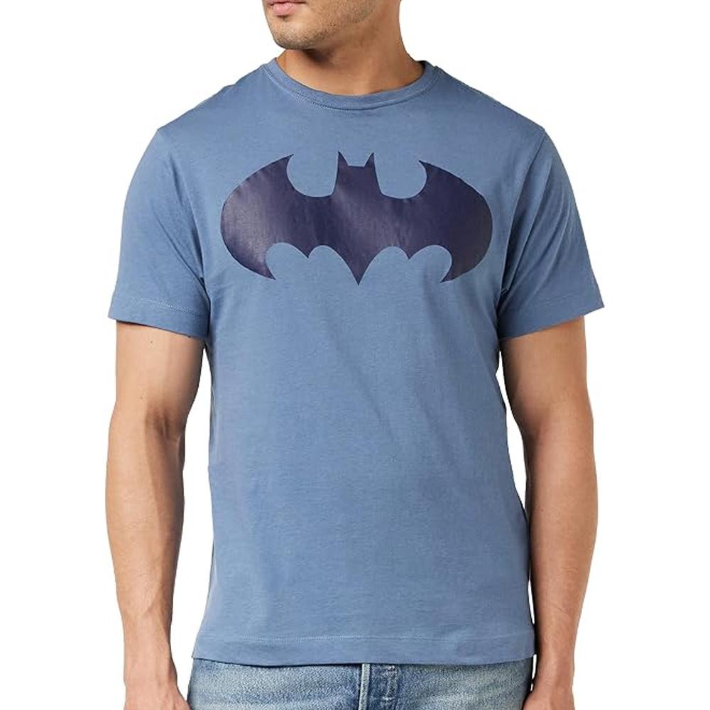 T-Shirt Bleu Homme Dc Comics Mono Batman pas cher