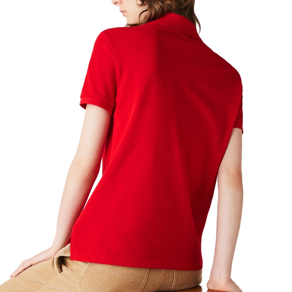 Polo Rouge Femme Lacoste Polo PF7839-240 vue 2