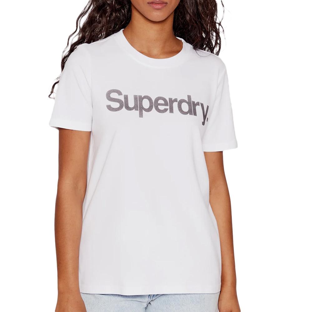 T-shirt Blanc Femme Superdry CL Tee pas cher