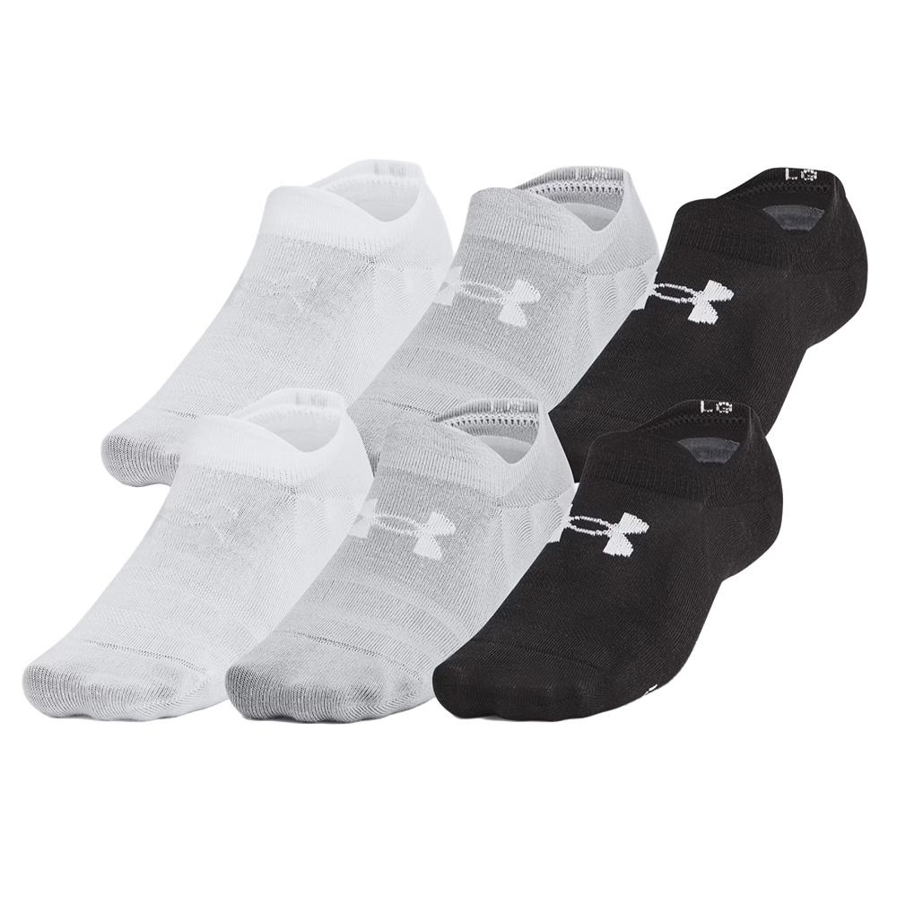 Lot de 3 Paires de Chaussettes Noir/Gris/Blanc Mixte Under Armour Unisex pas cher