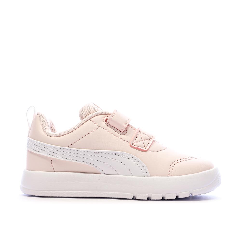 Baskets Rose/Blanches Puma Courtflex V3 V Inf vue 2