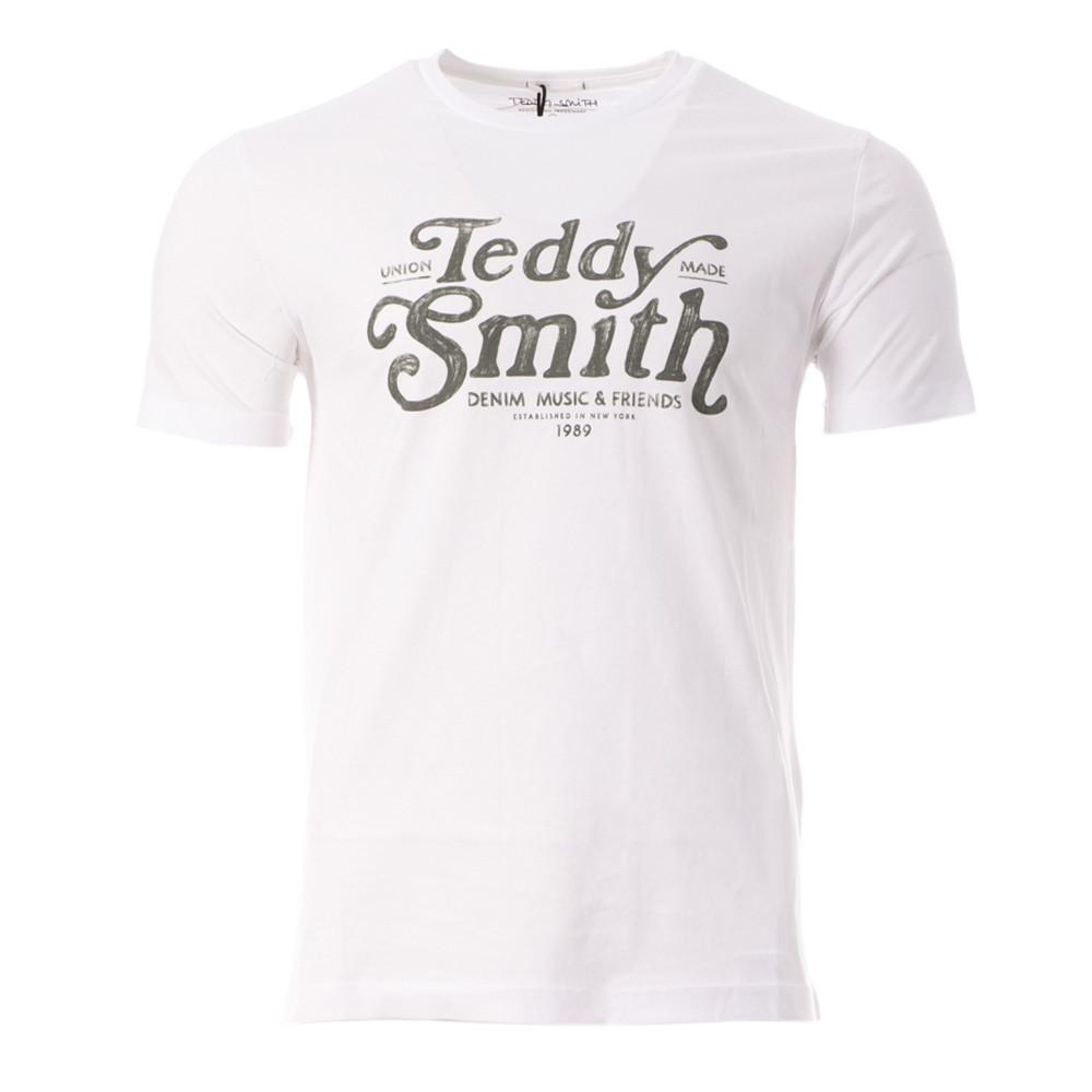 T-shirt Blanc HommeTeddy Smith Giant pas cher