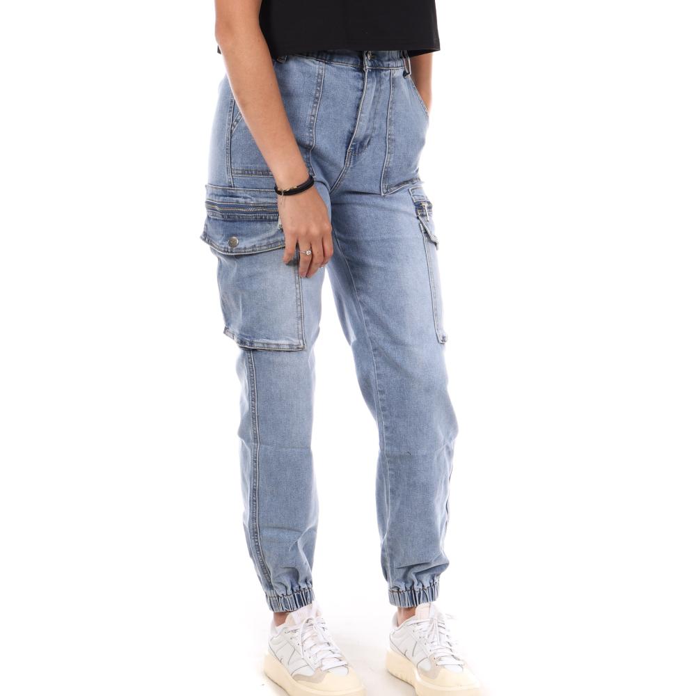 Pantalon Cargo Bleu Femme Monday Premium 3178 pas cher