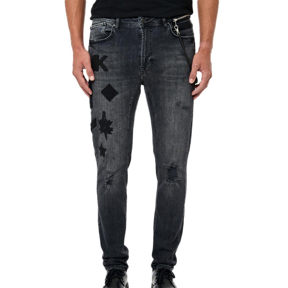 Jean Slim Noir Fantaisie Kaporal Riley pas cher