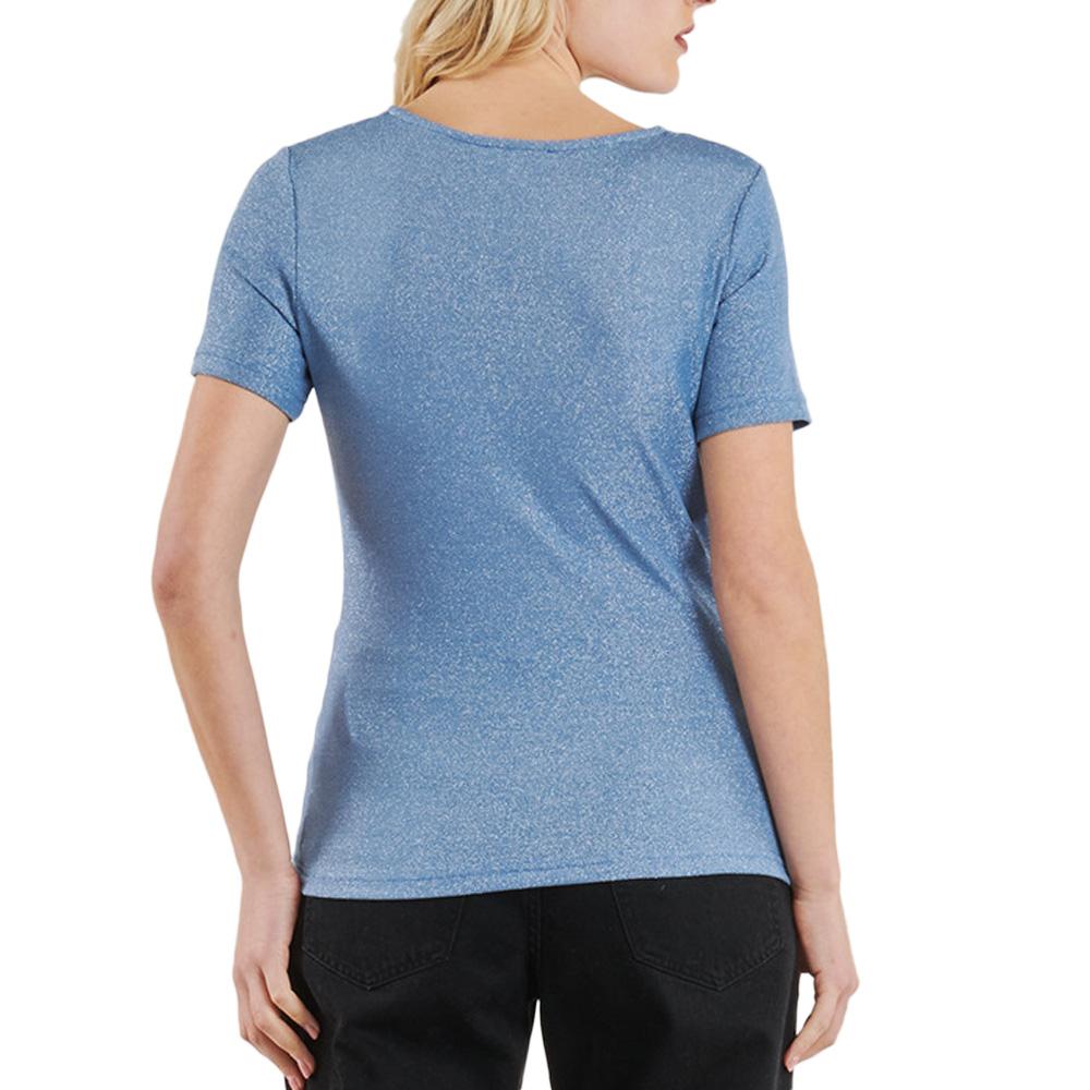 T-shirt Bleu Femme Morgan Diwi vue 2