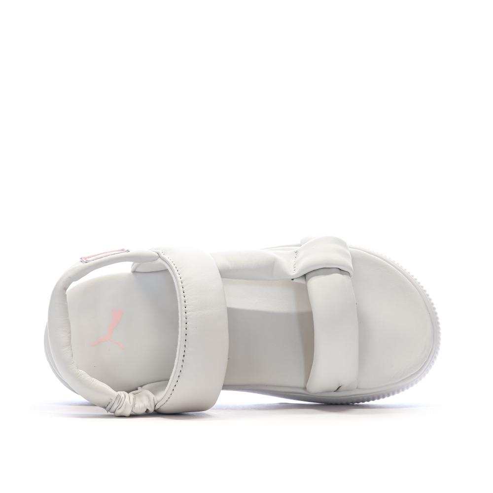 Sandales Blanches Femme Puma Suede Mayu vue 4