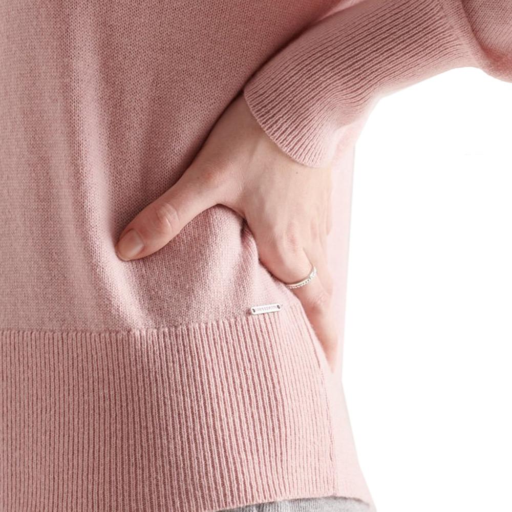 Pull rose femme Superdry Wool Cashmere Crew vue 2