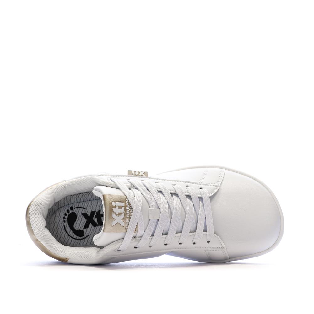 Weiße/goldfarbene Damen-Sneaker Xti Plata Ansicht 4