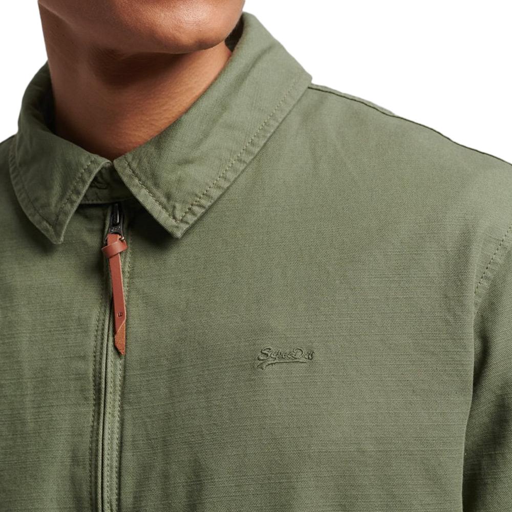 Veste Kaki Homme Superdry Harrington vue 3