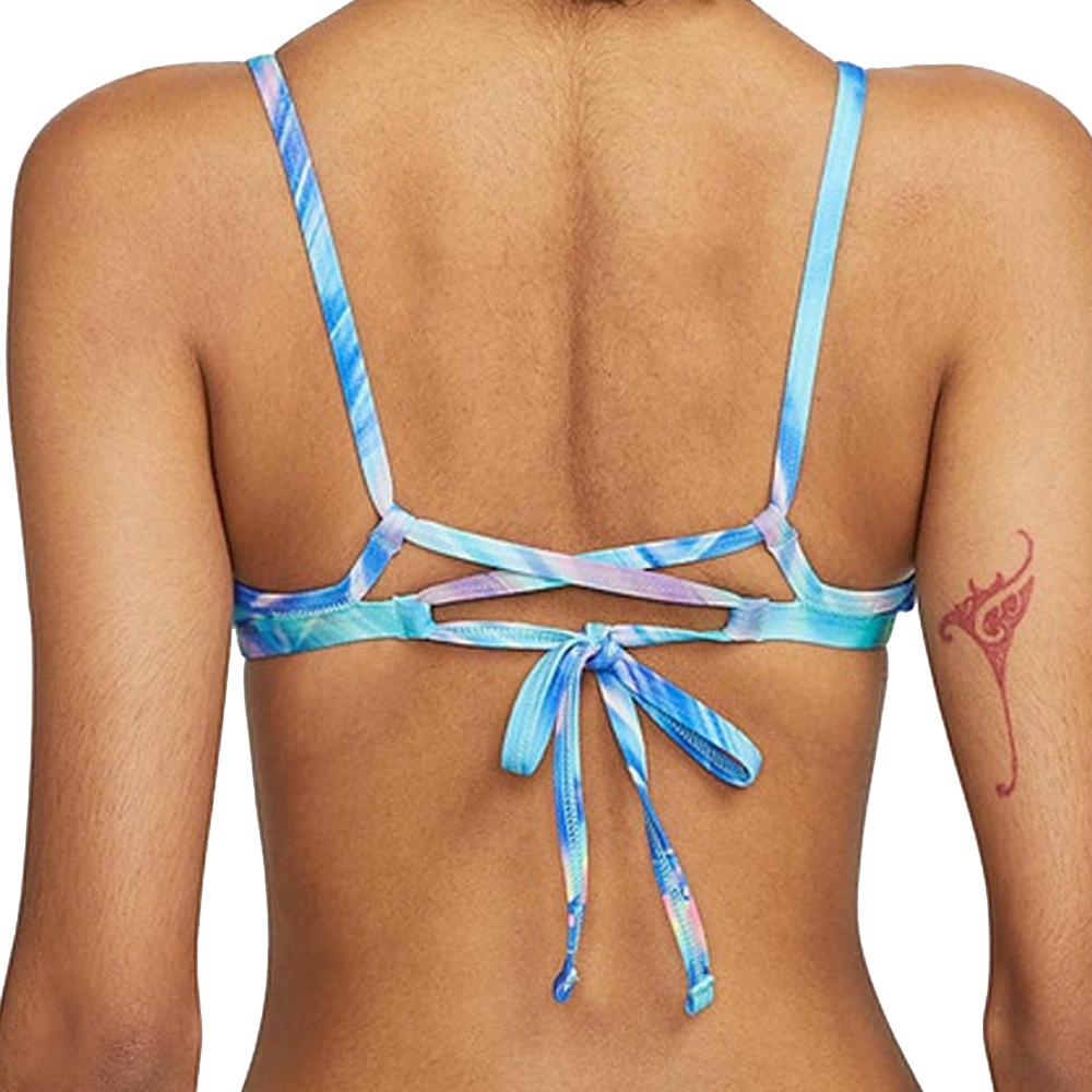 Haut de maillot de bain Bleu Femme Nike Lace Up vue 2