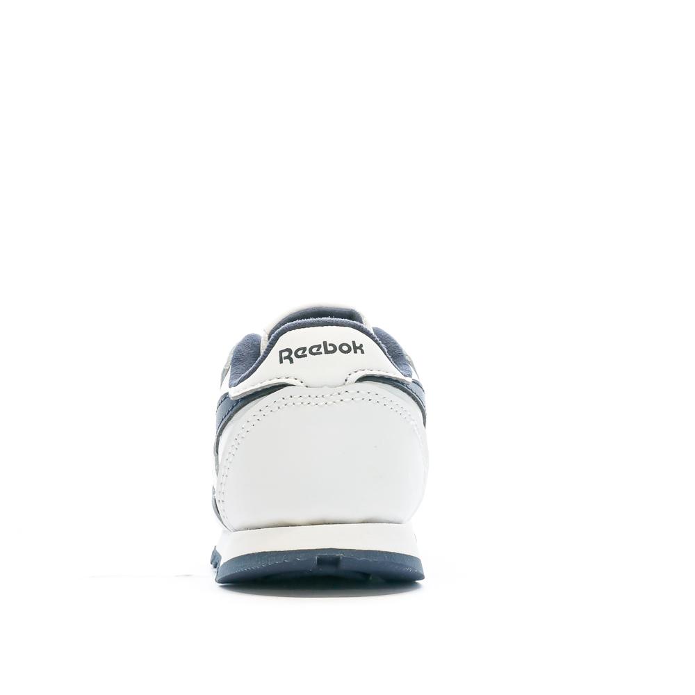Baskets Blanches/Bleu Garçon Reebok Classic Leather 100069853 vue 3