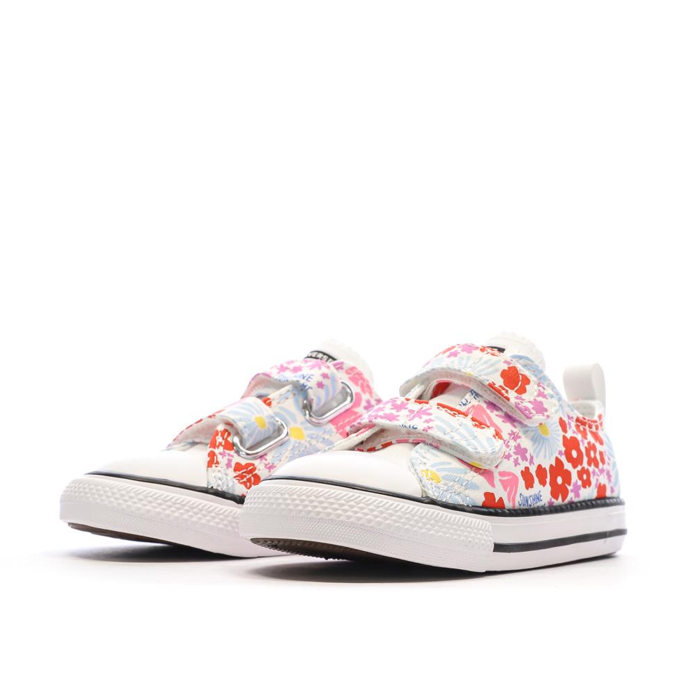 Baskets Blanches/Roses/Rouges/Bleu Fille Converse All Star Easy vue 6