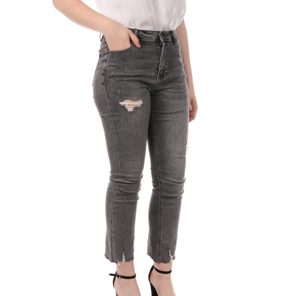 Jean Gris Femme Monday Premium pas cher