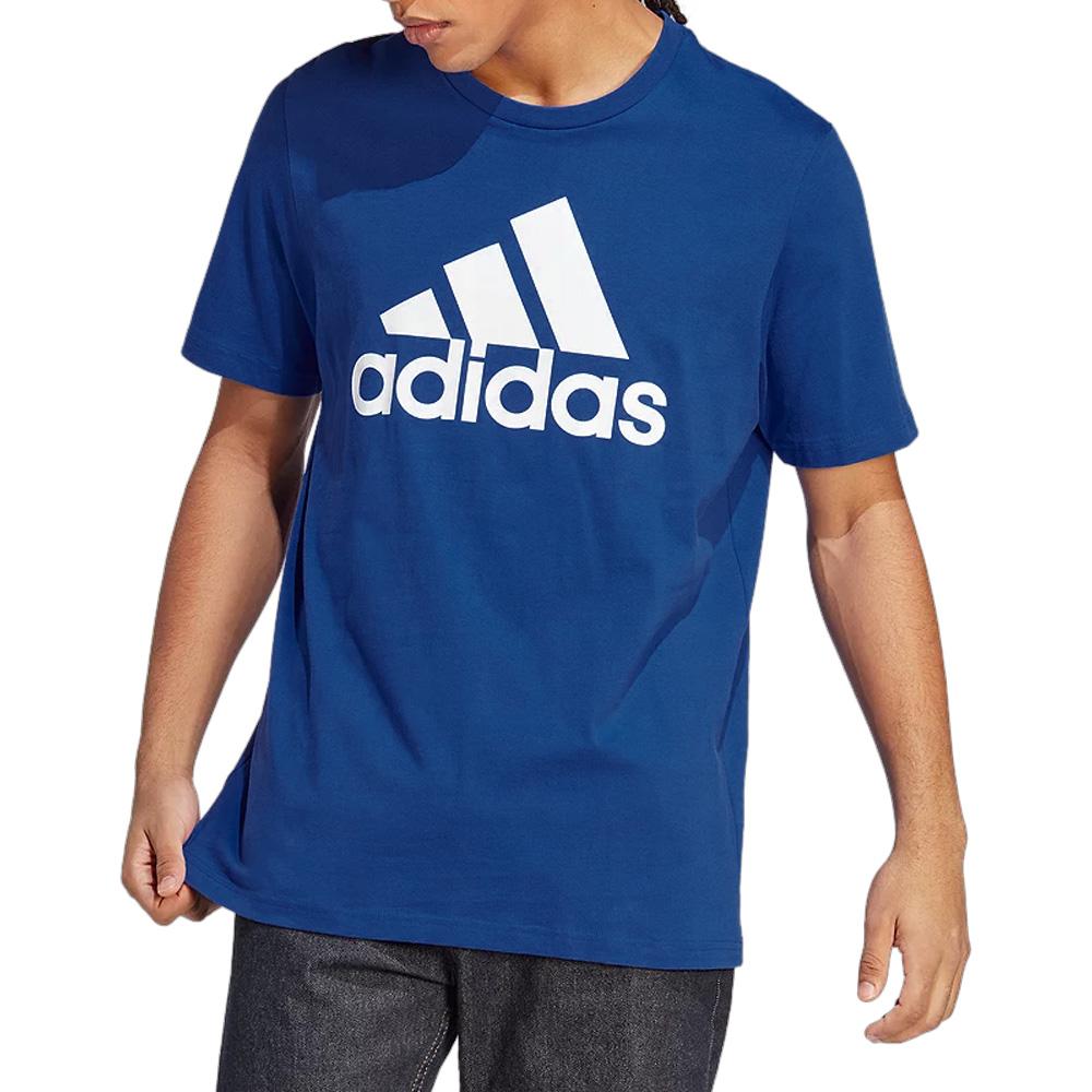 T-shirt Bleu Homme Adidas Bl pas cher