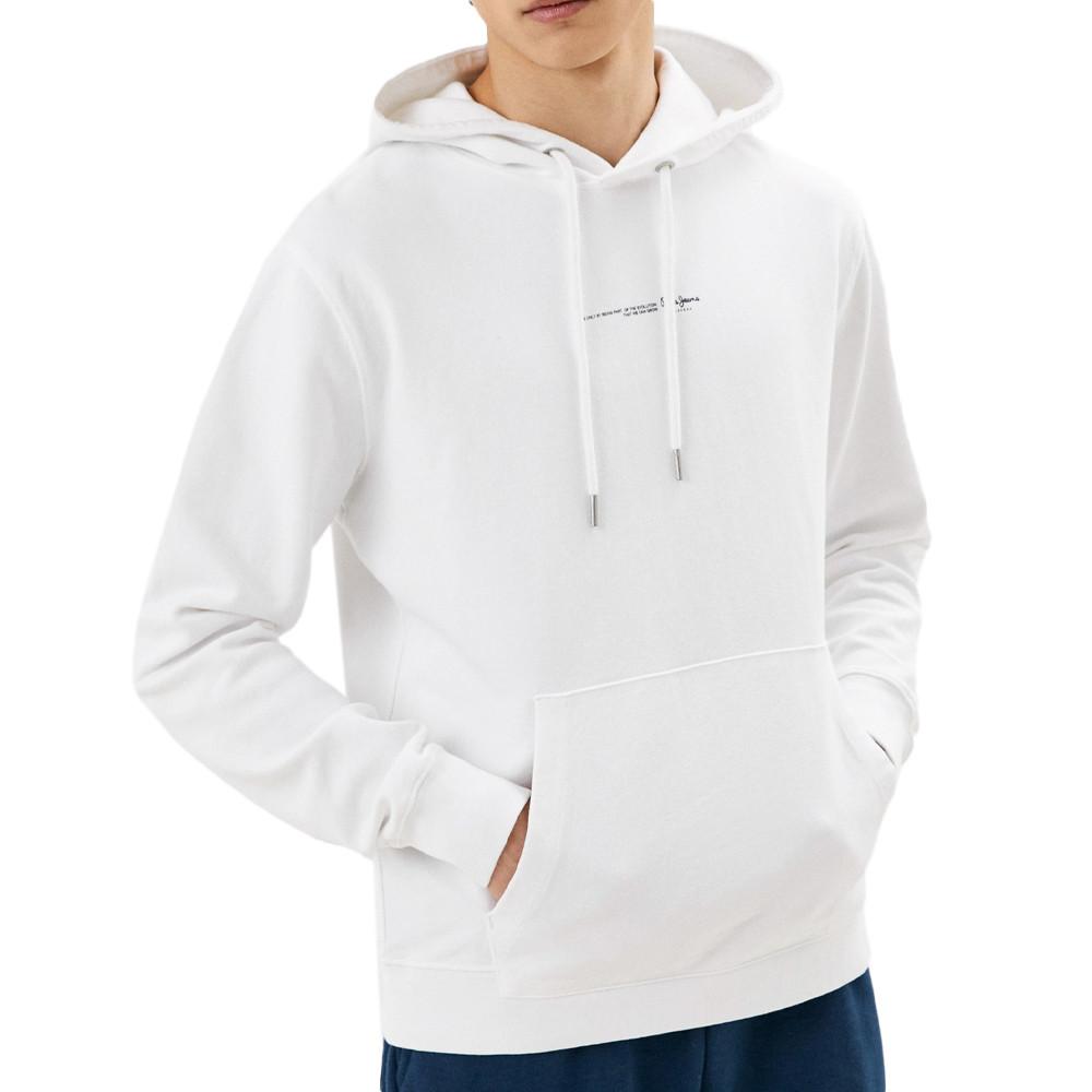 Sweat Blanc Homme Pepe jeans David Hoodie pas cher