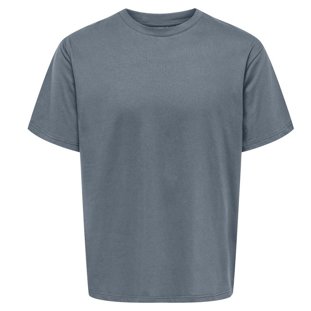 T-shirt Gris Bleu Homme Only & Sons Chinois pas cher