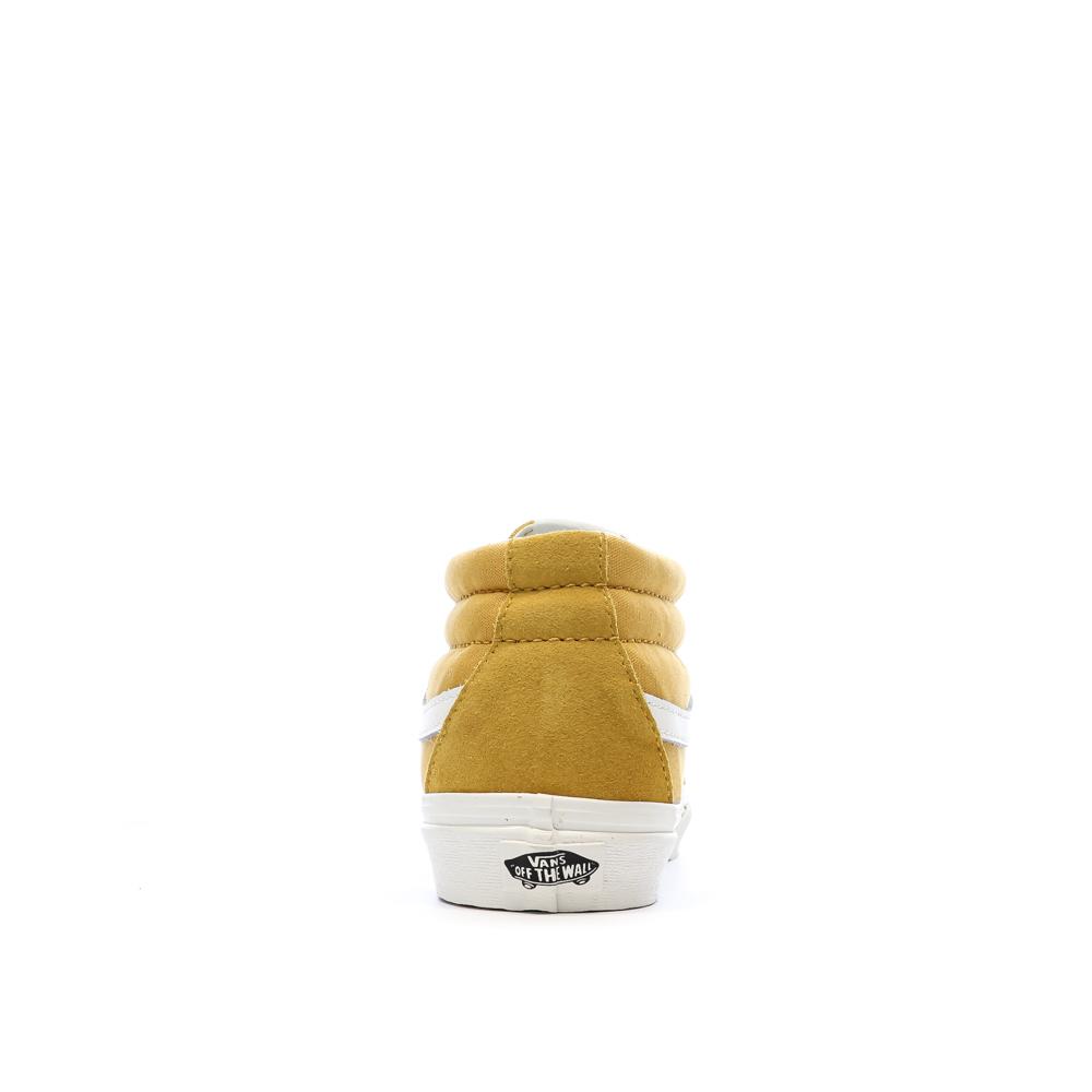 Baskets Jaune Homme Vans Sk8-mid Reissue vue 3