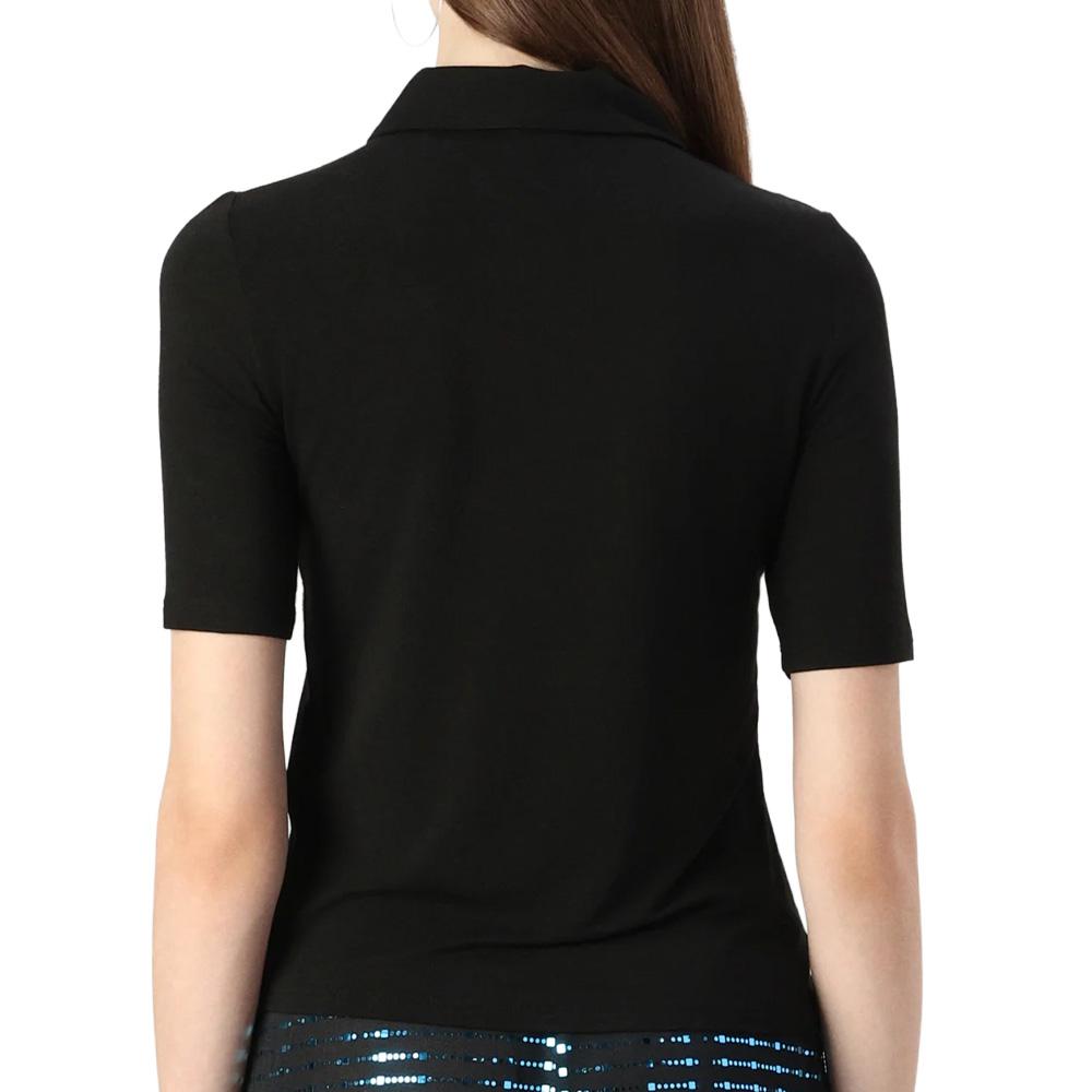 Polo Noir Femme JDY Sanni 2/4 vue 2