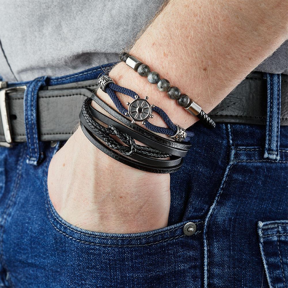 Bracelet Noir Homme Geographical Norway 315003 vue 2