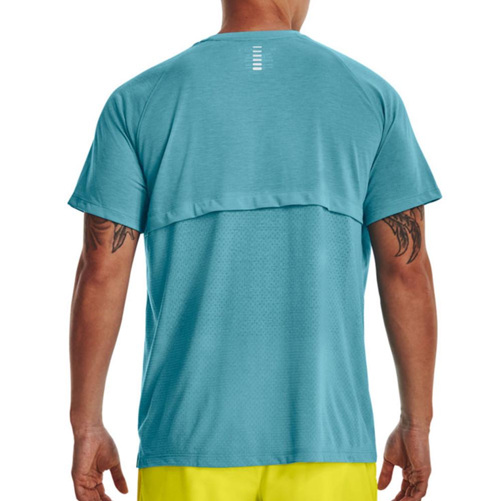 T-shirt Turquoise Homme Under Armour Ua Streaker vue 2