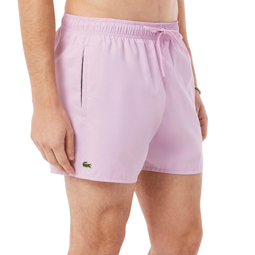 Short de bain Rose Homme Lacoste Length pas cher