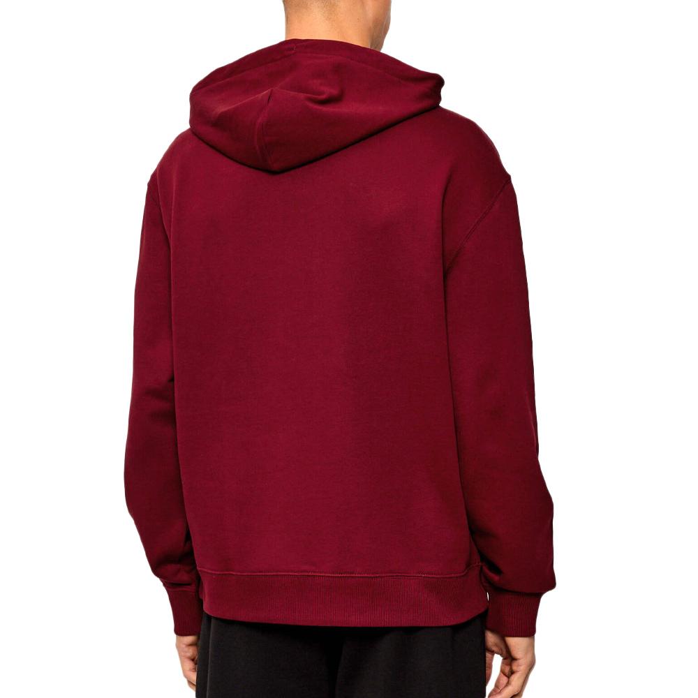 Sweat à Capuche Bordeaux Homme Calvin Klein Jeans 350terry Micro Badge vue 2