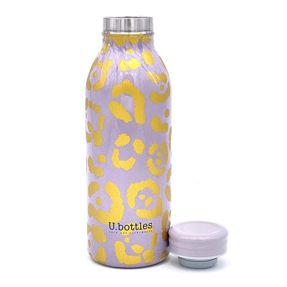 Bouteille Isotherme Mauve léopard U.Bottles City 450ml vue 2