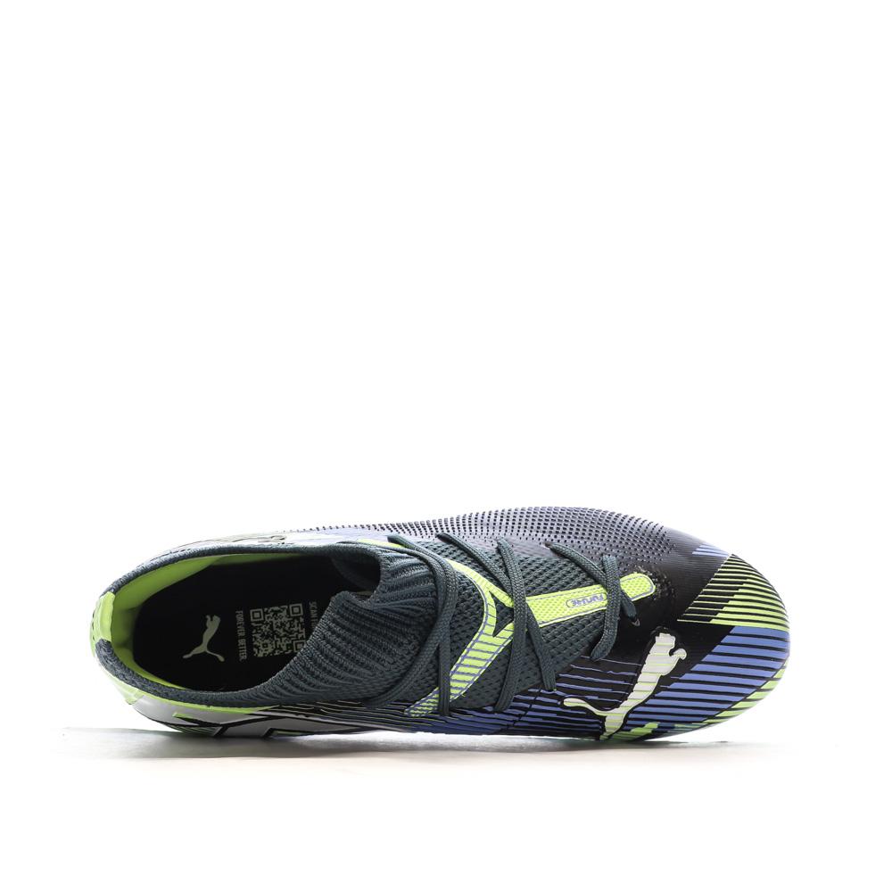 Chaussures football Marine/Vert Garçon Puma Future 7 Match vue 4