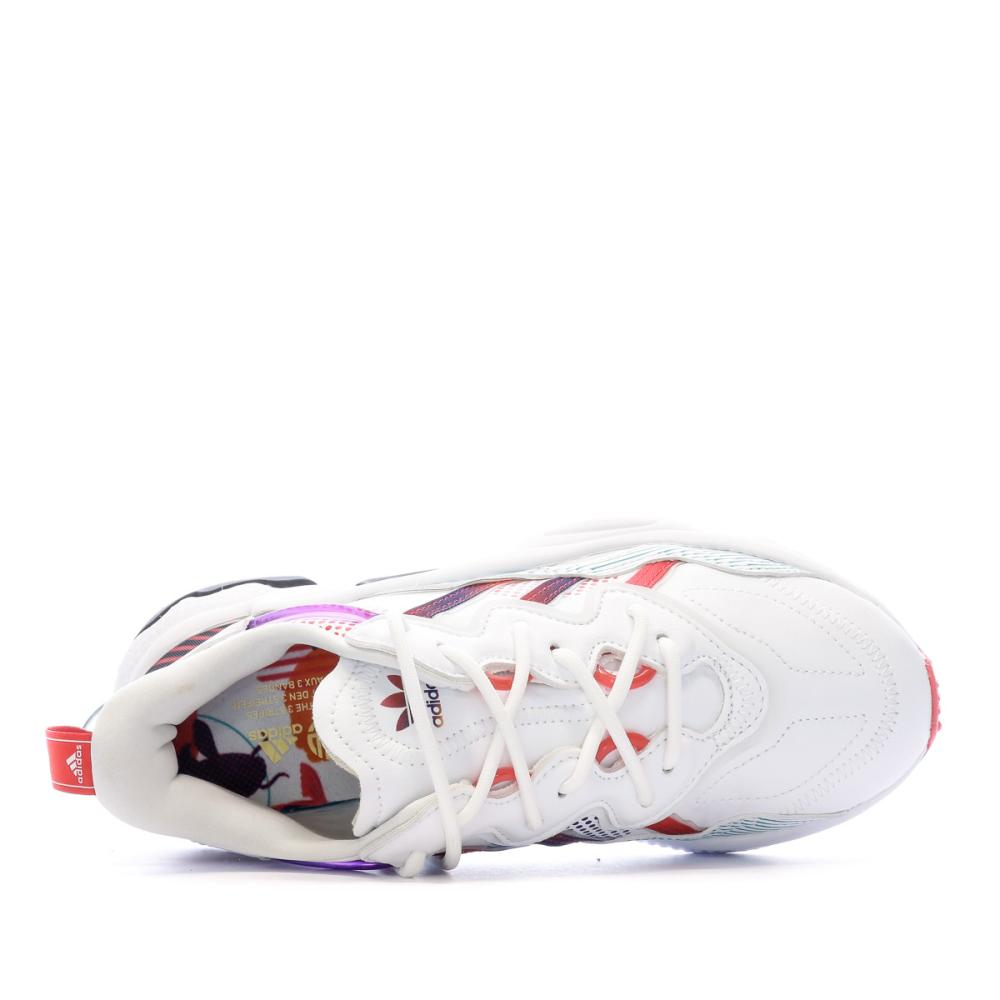 Baskets Blanches Femme Adidas Ozweego vue 4