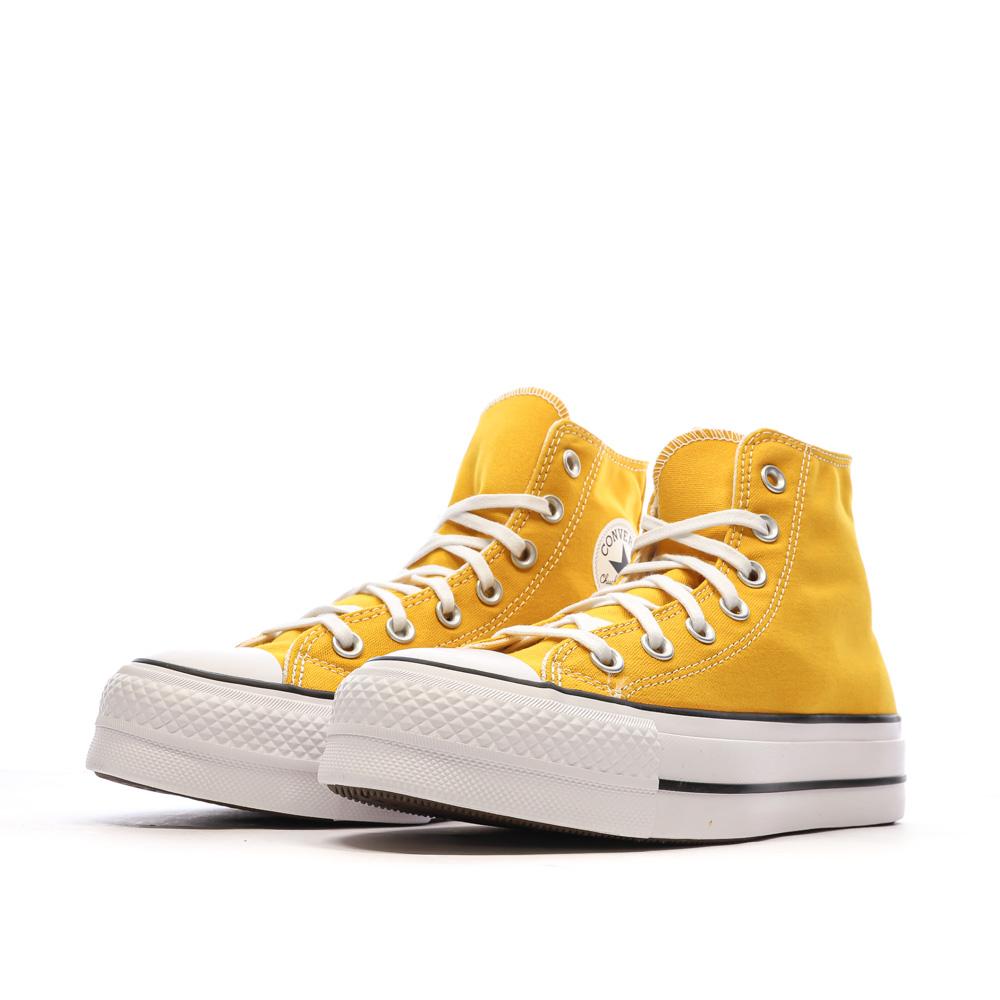 Baskets Jaune Femme Converse All Star Lift Platform vue 6
