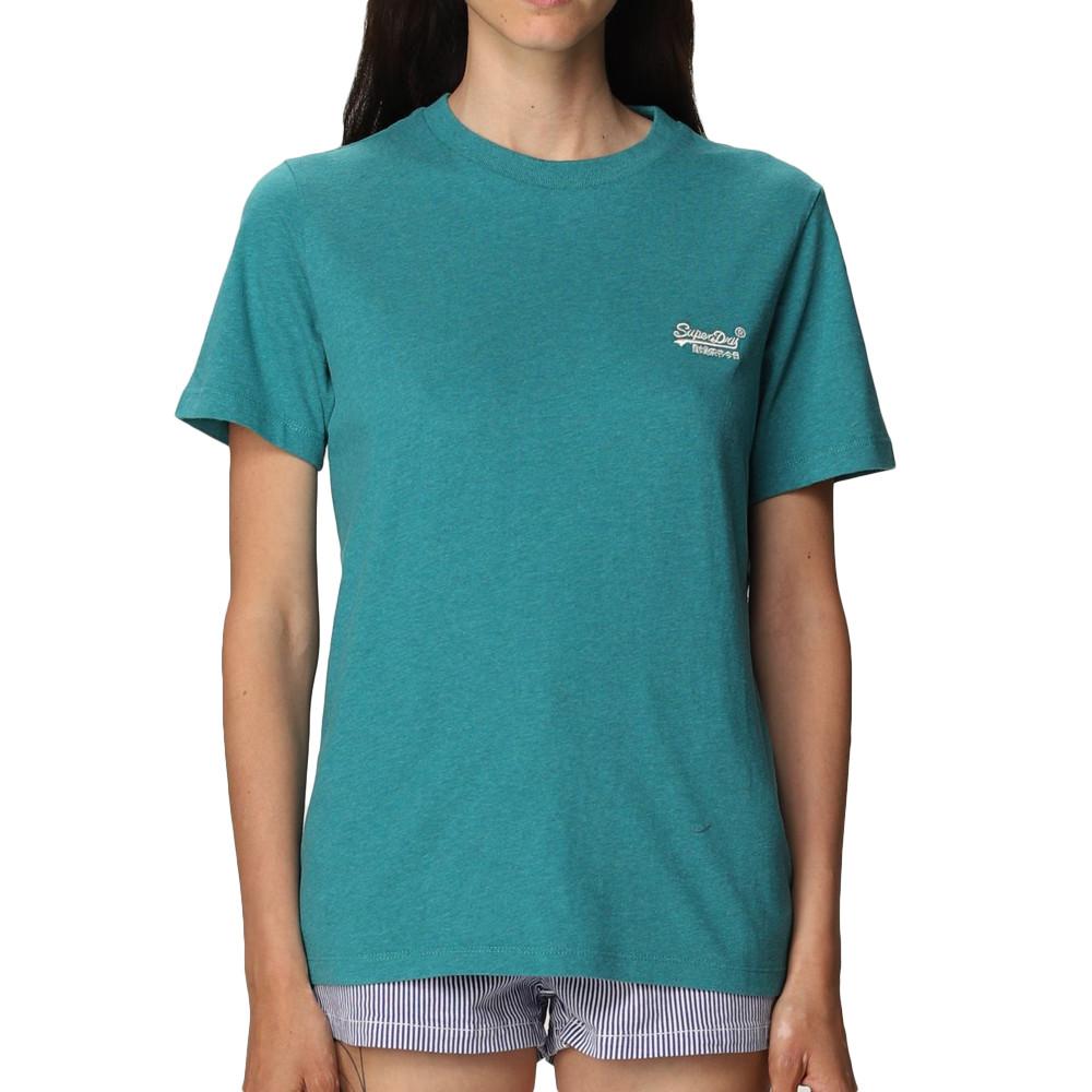 T-shirt Bleu Femme Superdry Classic pas cher